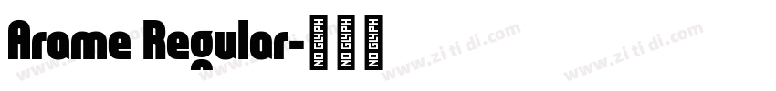 Arame Regular字体转换